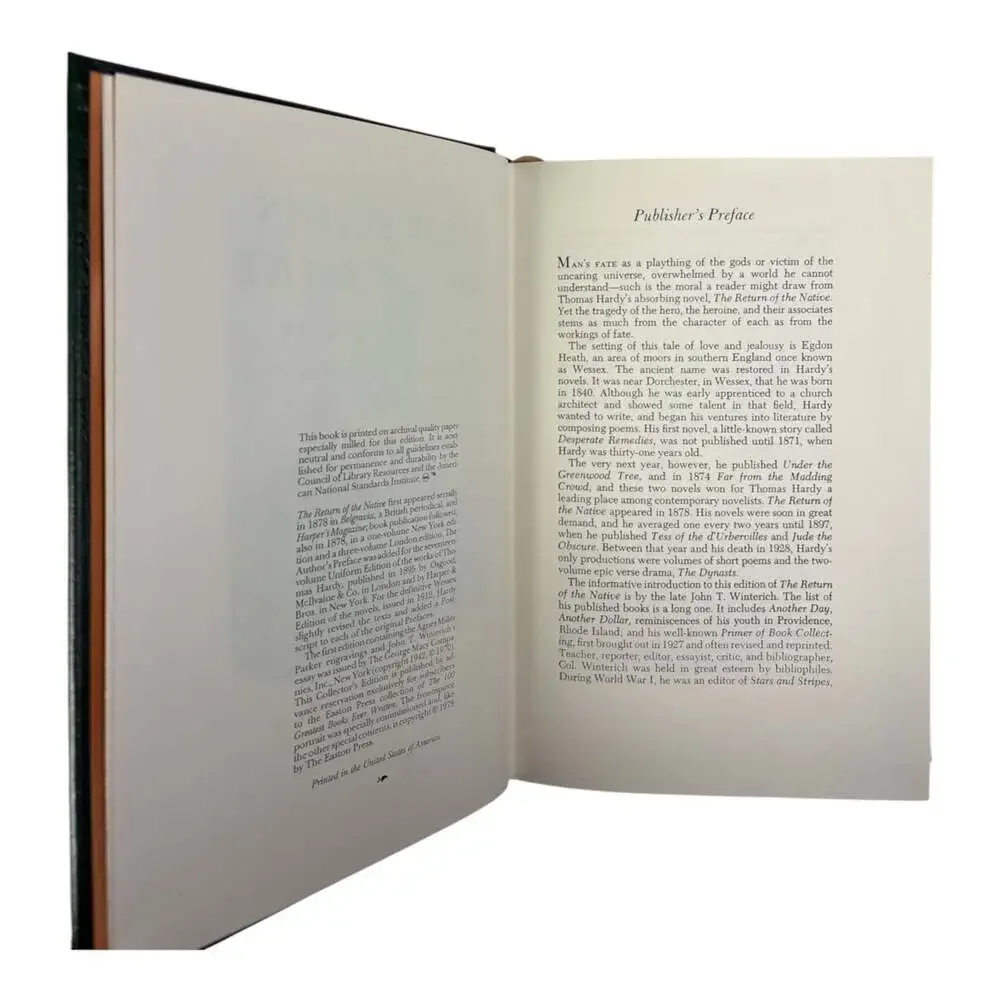 The Return of the Native Thomas Hardy Easton Press Collector's Edition 1978